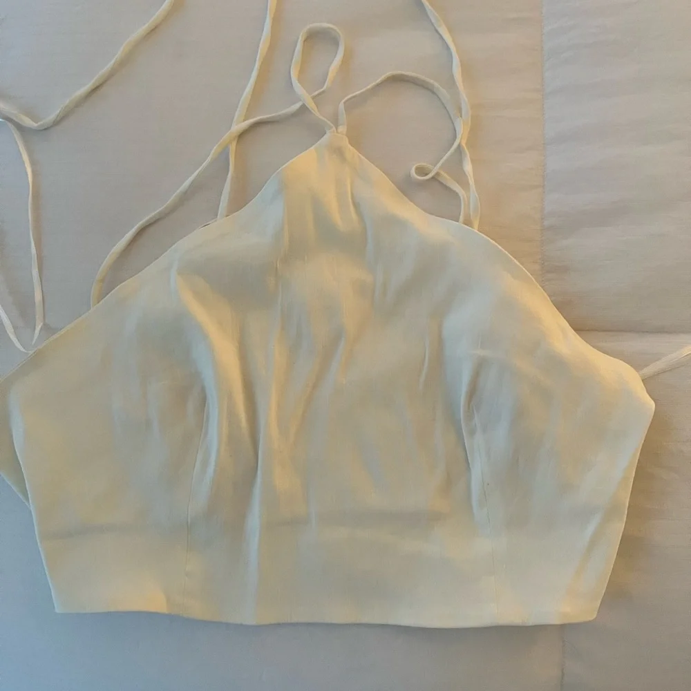 ZARA CROP TIE BACK TOP, included pics of top on - Picture 2 of 6